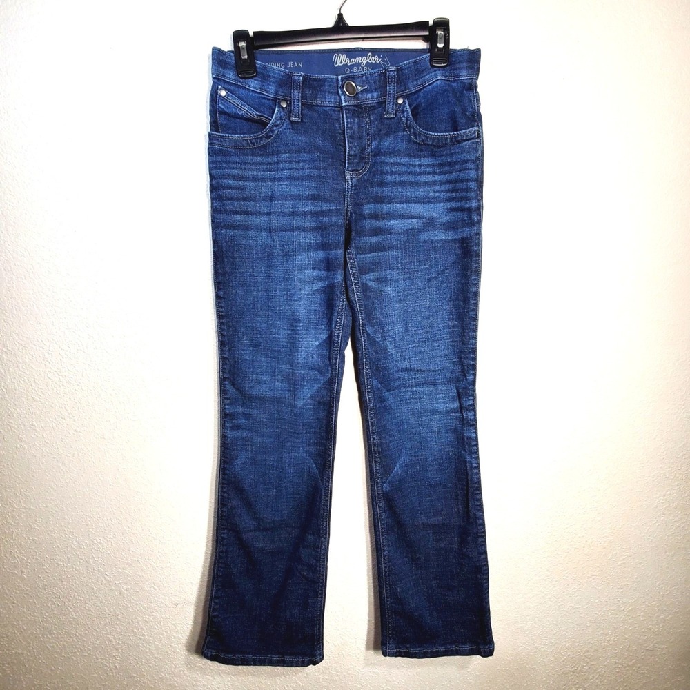 Wrangler Q-Baby  Womens Dark Wash Bootcut Riding Jeans Size 3x32 actual 30x30